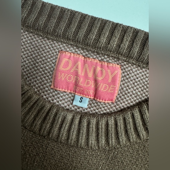 DANDY WORLDWIDE Great Outdoors brown sweater Size S - Picture 7 of 12